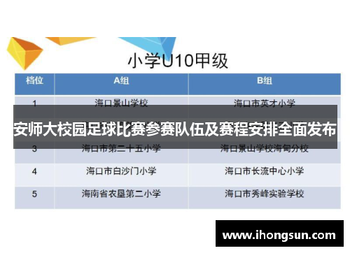安师大校园足球比赛参赛队伍及赛程安排全面发布